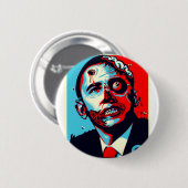 Badge Rond 5 Cm zombi d'obama (Devant & derrière)