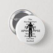 Badge Rond 5 Cm Zombi excité (Devant & derrière)