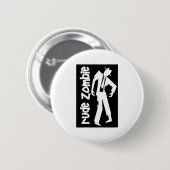 Badge Rond 5 Cm Zombi grossier de garçon (Devant & derrière)