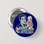 Badge Rond 5 Cm Zombi Romney pour le Président Button (Devant & derrière)