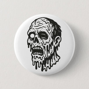 Badge Rond 5 Cm Zombie