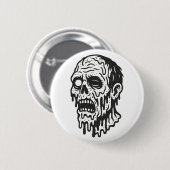 Badge Rond 5 Cm Zombie (Devant & derrière)