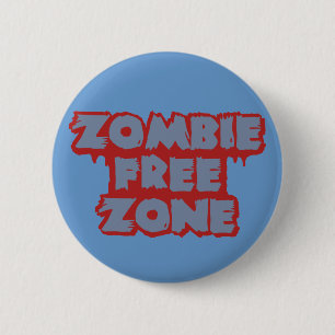 Badge Rond 5 Cm Zombie Free Zone custom button