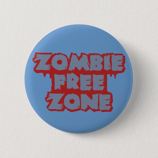 Badge Rond 5 Cm Zombie Free Zone custom button (Devant)