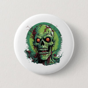 Badge Rond 5 Cm zombie Halloween