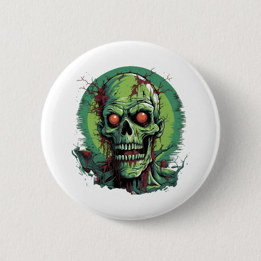 Badge Rond 5 Cm zombie Halloween (Devant)