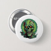 Badge Rond 5 Cm zombie Halloween (Devant & derrière)