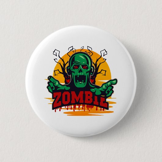 Badge Rond 5 Cm zombie halloween (Devant)