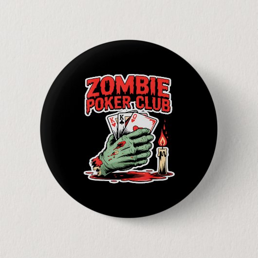 Badge Rond 5 Cm Zombie Ker Club Halloween (Devant)