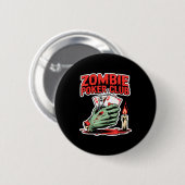 Badge Rond 5 Cm Zombie Ker Club Halloween (Devant & derrière)