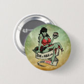 Badge Rond 5 Cm Zombie Love (Devant & derrière)