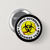 Badge Rond 5 Cm Zombie Outbreak Response Team. (Devant & derrière)