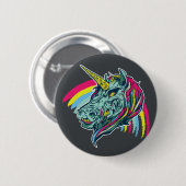 Badge Rond 5 Cm Zombie Unicorn (Devant & derrière)