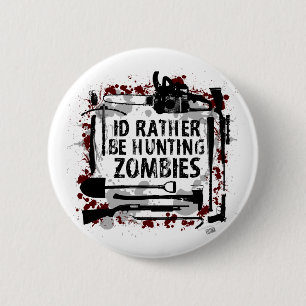 Badge Rond 5 Cm Zombis de chasse