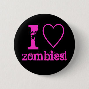 Badge Rond 5 Cm Zombis du coeur I !