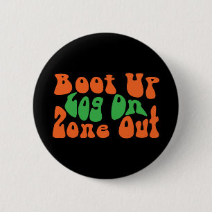 Badge Rond 5 Cm Zone dehors !