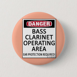 Badge Rond 5 Cm Zone d'exploitation Bass Clarinet