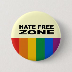 Badge Rond 5 Cm Zone franche 2 de haine