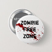 Badge Rond 5 Cm Zone franche de zombi (Devant & derrière)