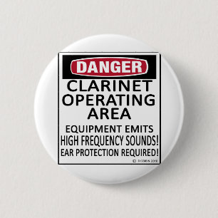 Badge Rond 5 Cm Zone opérationnelle Clarinet