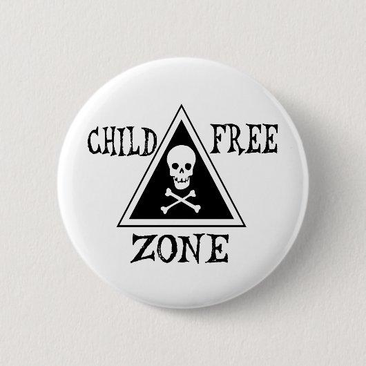 Badge Rond 5 Cm Zone Sans Enfant (Devant)