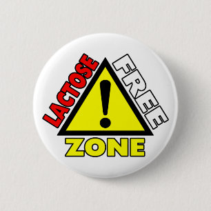 Badge Rond 5 Cm Zone sans lactose (laiterie libre)