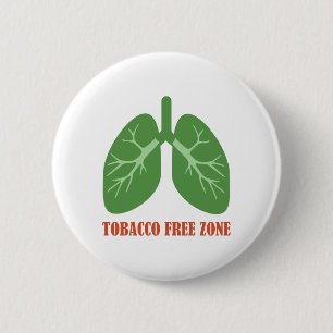Badge Rond 5 Cm Zone sans tabac