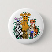 Badge Rond 5 Cm ZOO Boy (Devant)