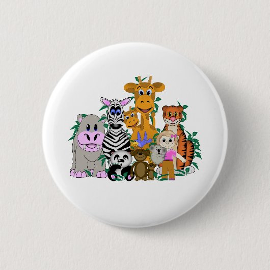 Badge Rond 5 Cm ZOO Girl (Devant)