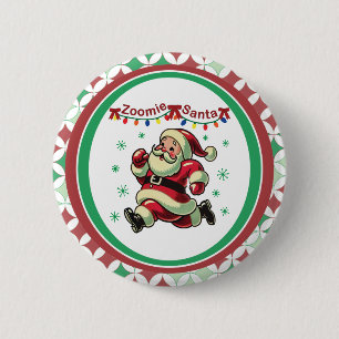 Badge Rond 5 Cm Zoomie Père Noël Noël