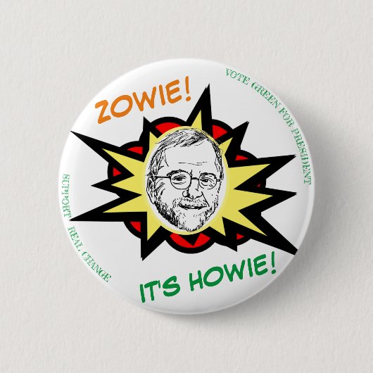 BADGE ROND 5 CM ZOWIE ! C'EST HOWIE ! (Devant)
