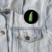 Badge Rond 5 Cm Zucchini Lazy Easy Funny Matching Halloween Costum (En situation)