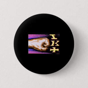 Badge Rond 5 Cm Zx Spectrum C64 Karaté 8-bit Rétro
