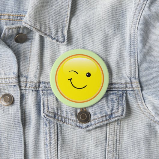 Badge Rond 7,6 Cm 0smiley_winking (En situation)
