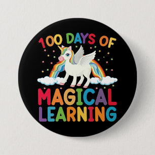Badge Rond 7,6 Cm 100 Jours d'école de l'apprentissage magique Licor