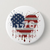 Badge Rond 7,6 Cm 1776 American Flag (Devant)
