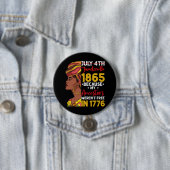 Badge Rond 7,6 Cm 1776 : Mon ancêtre n'était pas libre 1776 (En situation)