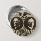 Badge Rond 7,6 Cm 1920 Harding/Coolidge repro (Devant & derrière)
