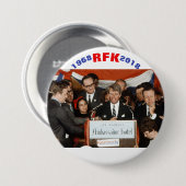 BADGE ROND 7,6 CM 1968 RFK 2018 (Devant & derrière)
