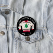 Badge Rond 7,6 Cm 1ère place vainqueur de pull moche | Noël drôle (En situation)