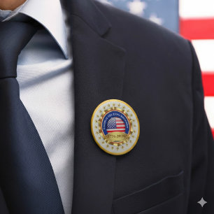 Badge Rond 7,6 Cm 250e anniversaire USA Patriotique   1776–2026