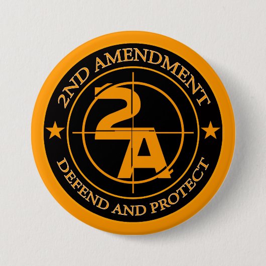 Badge Rond 7,6 Cm 2ème Amendement 3 (Devant)