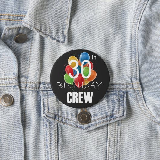 Badge Rond 7,6 Cm 30e Anniversaire Équipage 30 Groupe d'équipage (En situation)