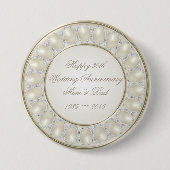 Badge Rond 7,6 Cm 30ème Bouton d'anniversaire de mariage (Devant)