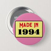 Badge Rond 7,6 Cm 31e fête d'anniversaire née 1994 31 pin (Devant & derrière)