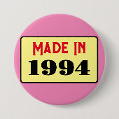 Badge Rond 7,6 Cm 31e fête d'anniversaire née 1994 31 pin (Devant)