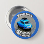 Badge Rond 7,6 Cm 3" Custom Button for RootsTech 2026 Ride Along  (Devant & derrière)