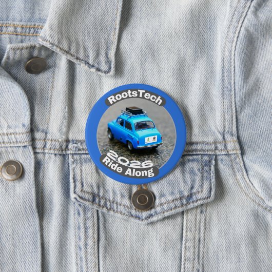 Badge Rond 7,6 Cm 3" Custom Button for RootsTech 2026 Ride Along  (En situation)