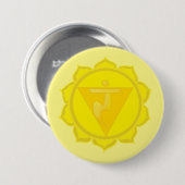 Badge Rond 7,6 Cm 3ème Insigne de Chakra Manipura (Devant & derrière)