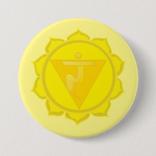 Badge Rond 7,6 Cm 3ème Insigne de Chakra Manipura (Devant)